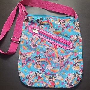 Vintage Disney Parks Exclusive Official Mickey & Minnie Colorful Tote Bag